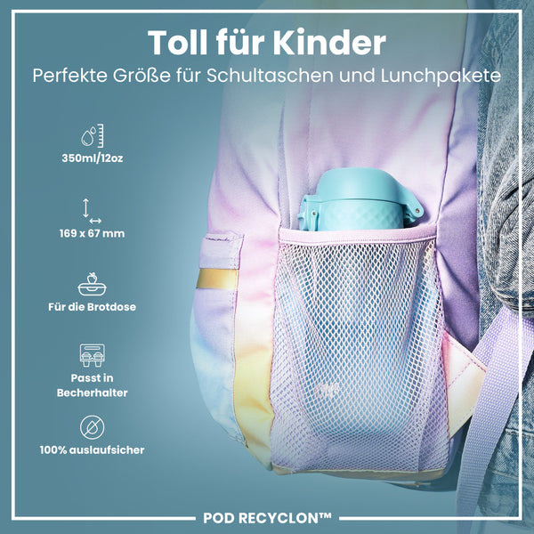 Recyclon Wasserflasche, Sonic-Blau, 350 ml