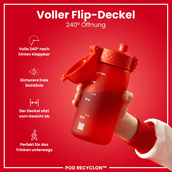 Recyclon Wasserflasche, Rot, 350 ml