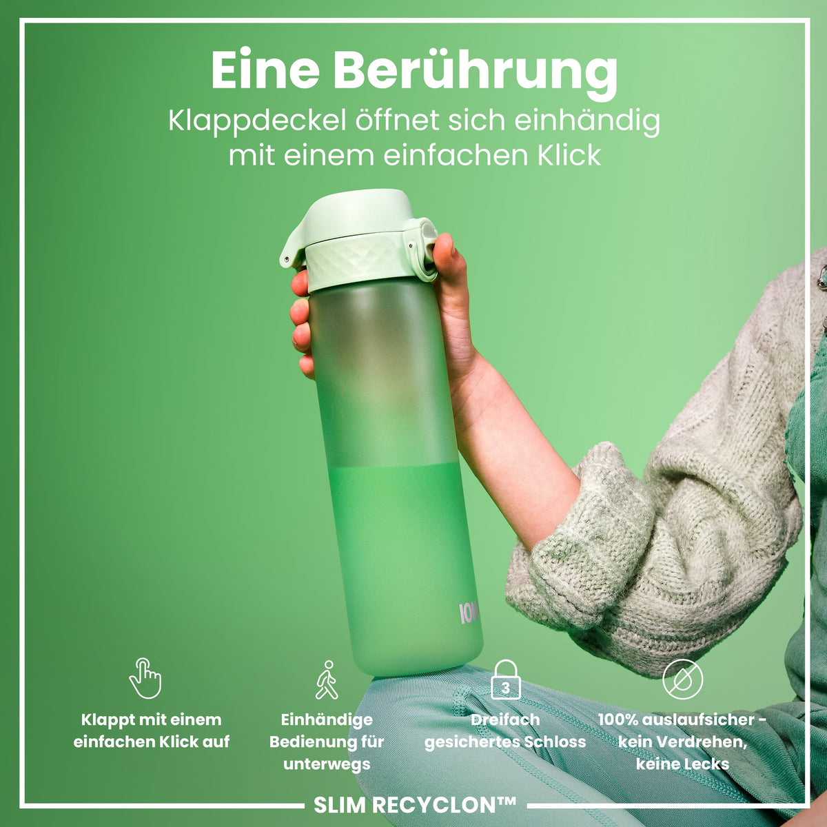 Recyclon Wasserflasche, Surfgrün, 500 ml