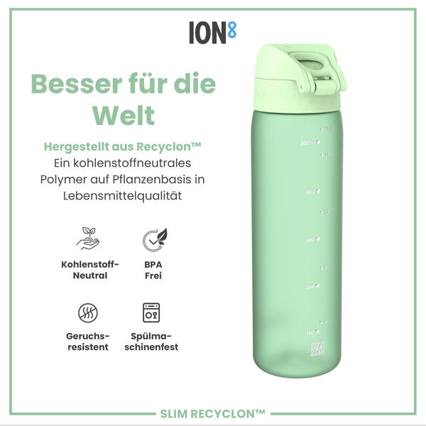 Recyclon Wasserflasche, Surfgrün, 500 ml