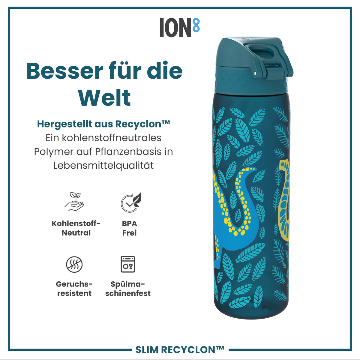 Recyclon Trinkflasche, Dinosaurier, 500 ml