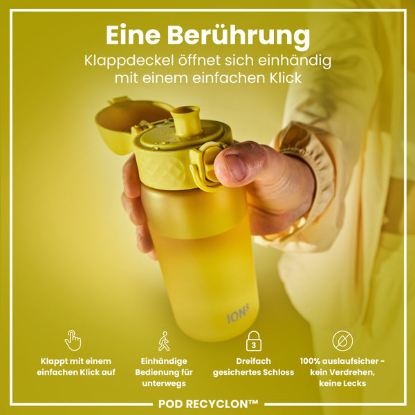 Recyclon Wasserflasche, Gelb, 350 ml