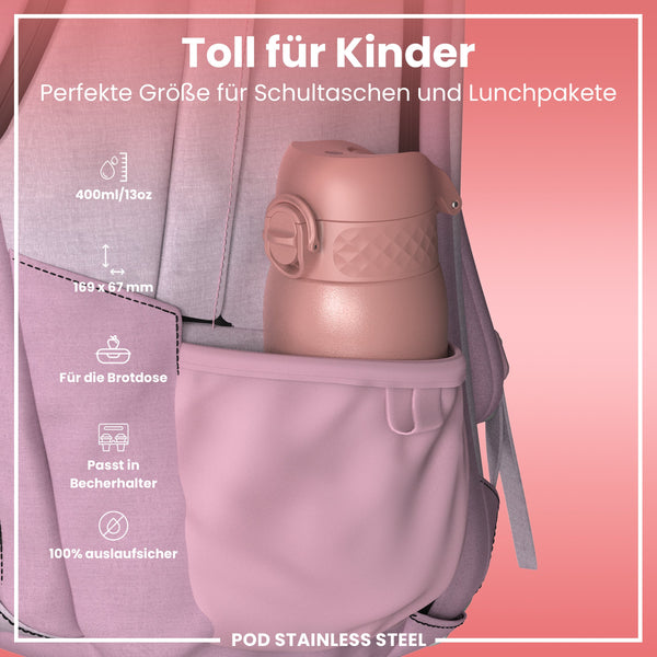 Leichte Edelstahl-Wasserflasche, Aschrosa, 400 ml