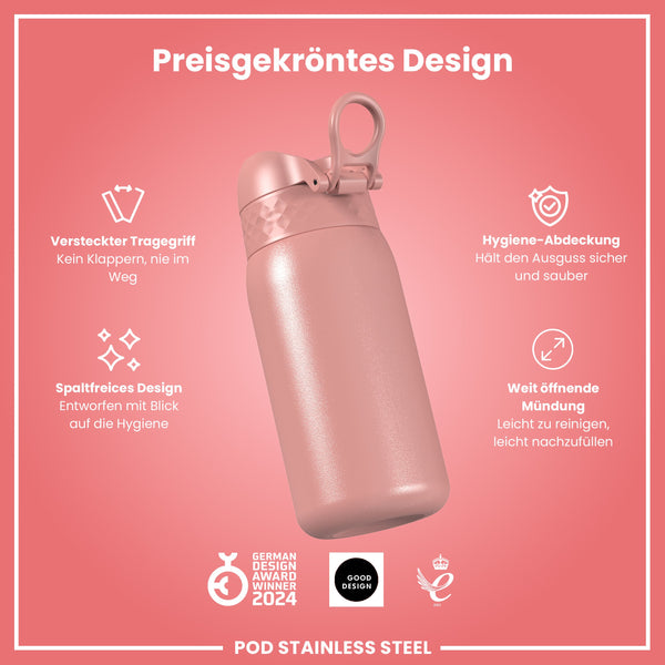 Leichte Edelstahl-Wasserflasche, Aschrosa, 400 ml