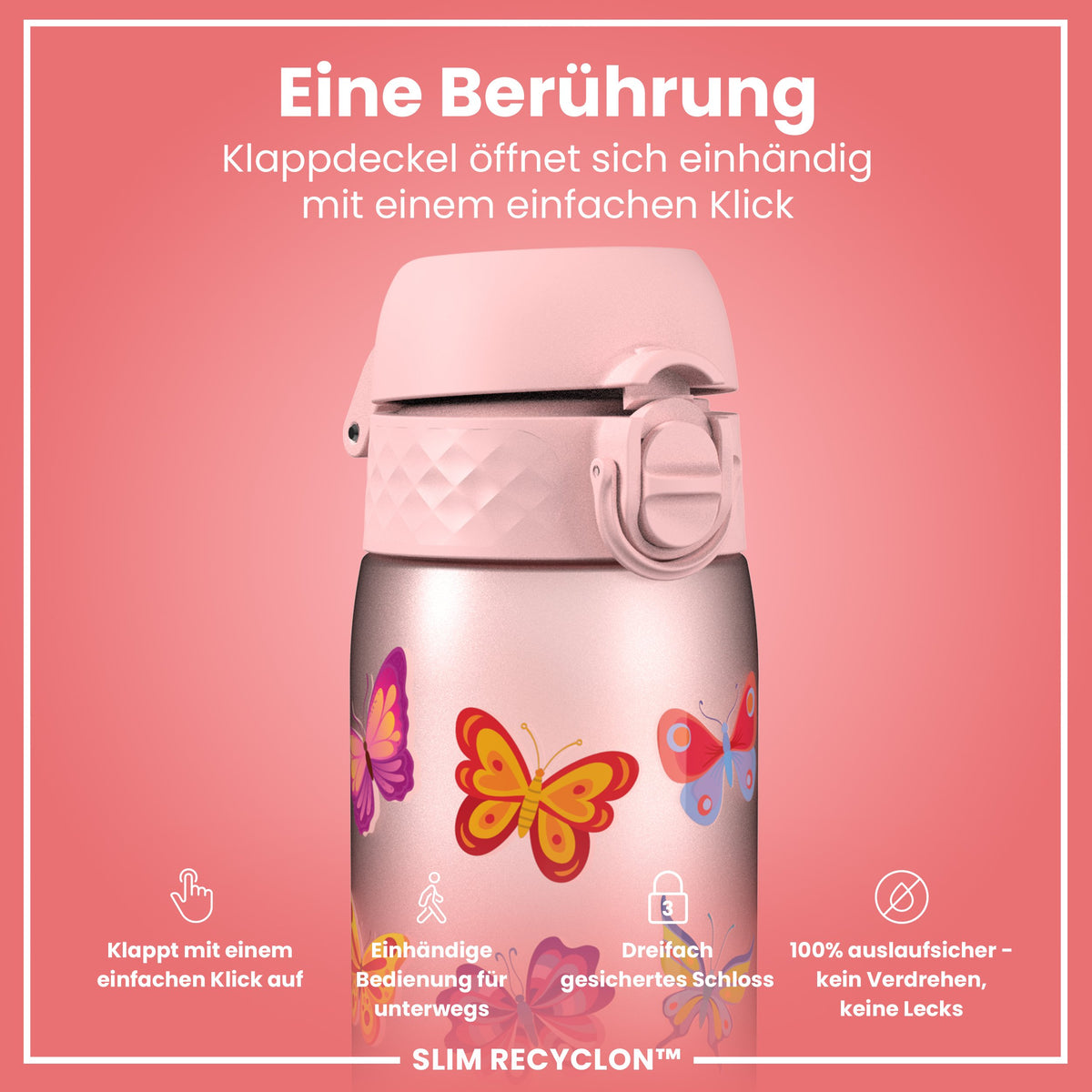 Recyclon Trinkflasche, Schmetterling, 500 ml