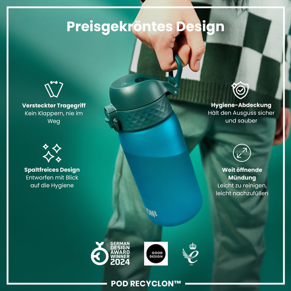 Recyclon Wasserflasche, Aqua, 350 ml