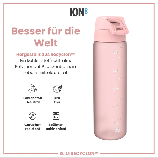 Recyclon Trinkflasche, Rosenquarz, 500 ml