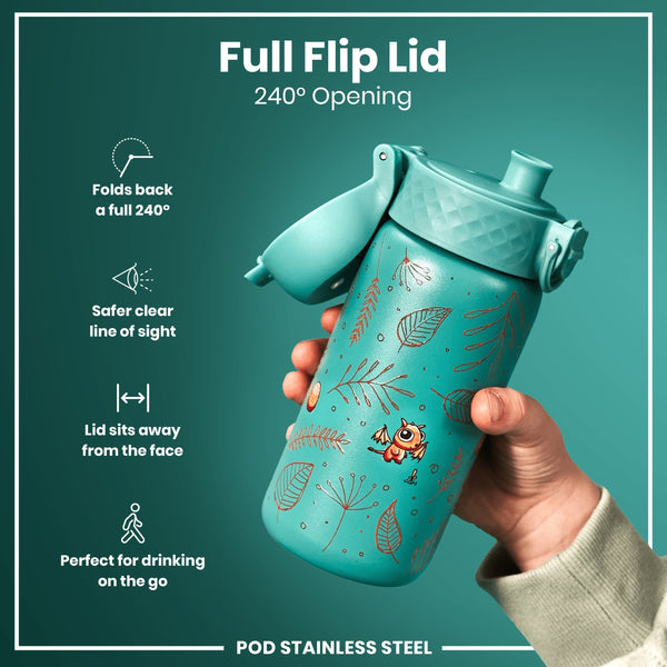 Leichte Edelstahl-Wasserflasche, Ei zu Drache, 400 ml