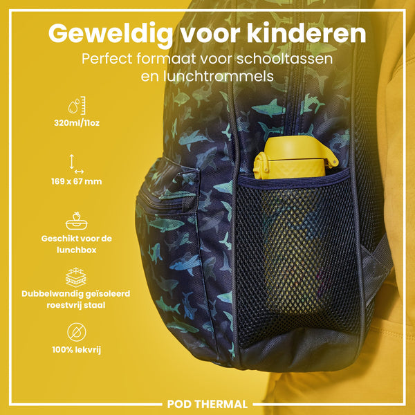 Isolierte Edelstahl-Wasserflasche, Dinosaurier, 320 ml