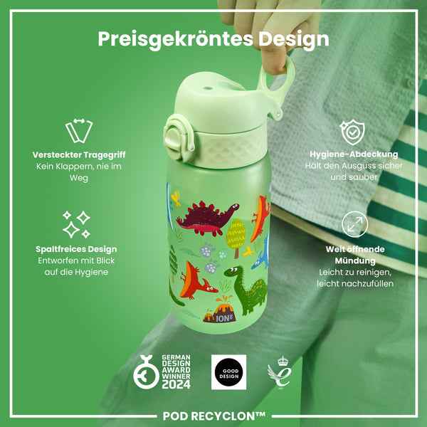 Recyclon Wasserflasche, Design „Dinosaurier“, 350 ml