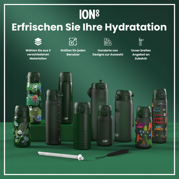 Reisebecher aus Stahl, DunkelgrŸn, 360 ml