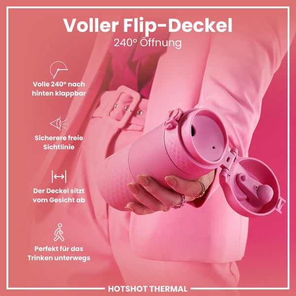 Reisebecher aus Stahl, RosenblŸte, 360 ml