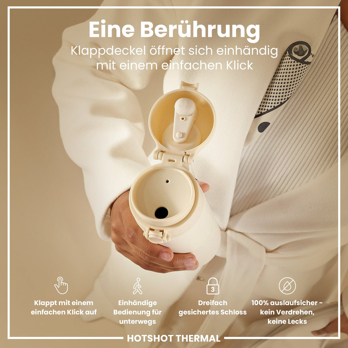 Reisebecher aus Stahl, Tuberose - 360 ml