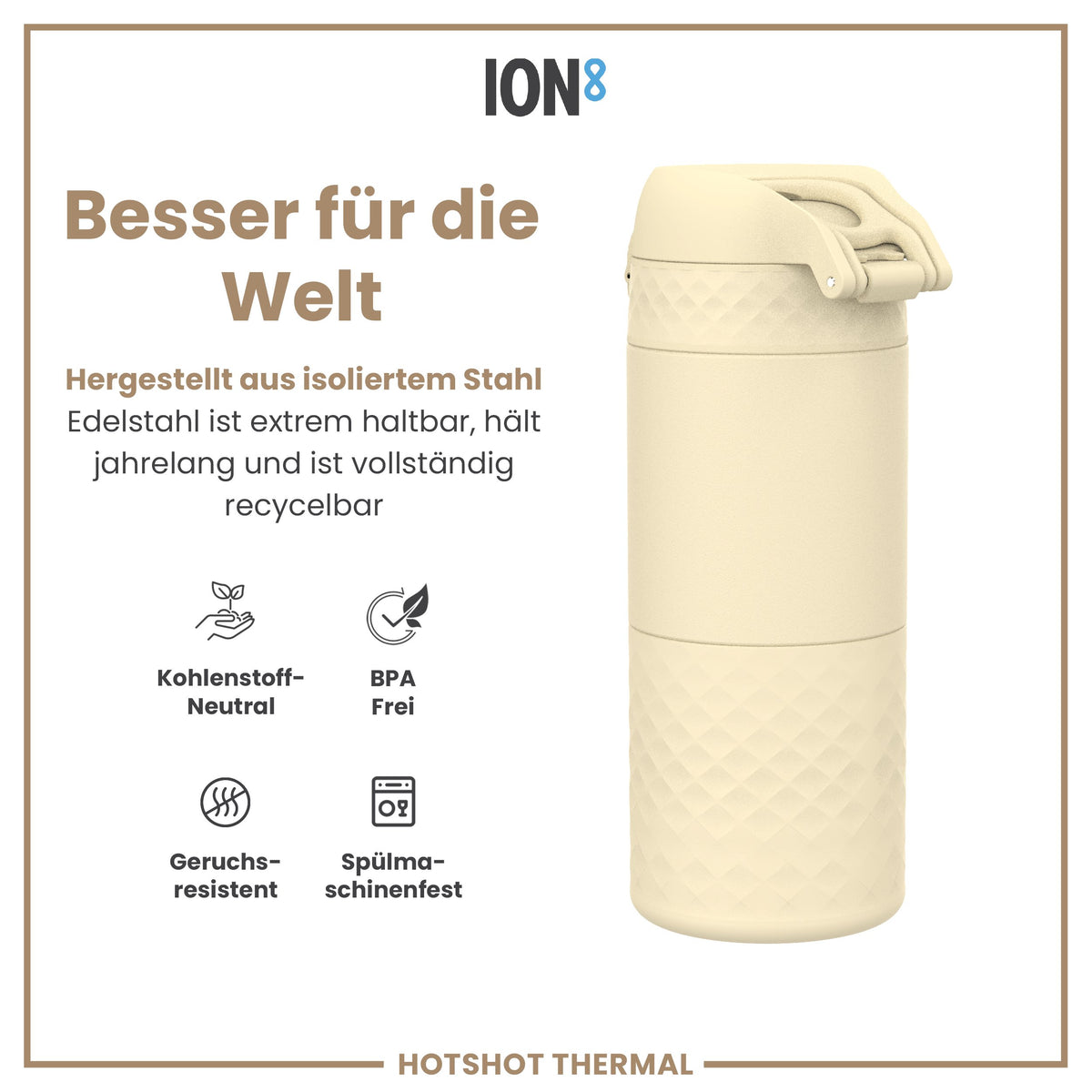 Reisebecher aus Stahl, Tuberose - 360 ml