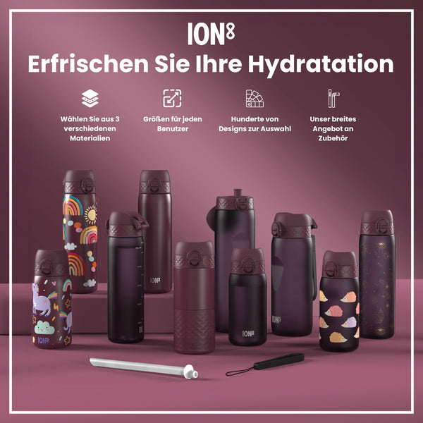 Reisebecher aus Stahl, Brombeere, 360 ml