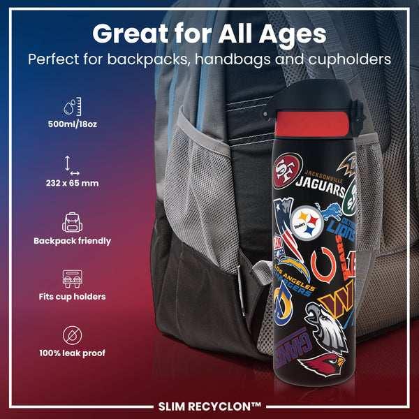 NFL x ION8, Recyclon, Patch-Logos, 500 ml