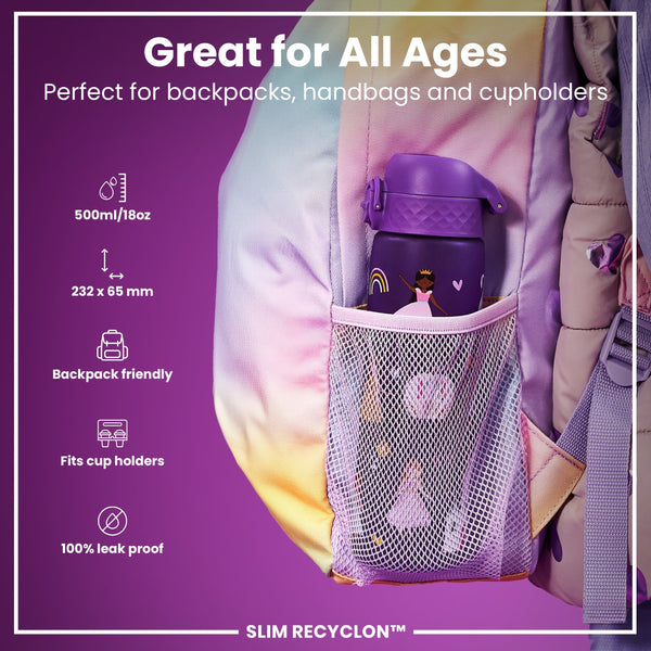 Recyclon Wasserflasche, Prinzessinnen-Design, 500 ml