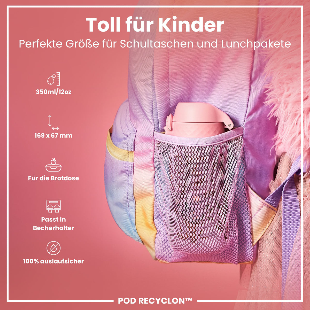 Recyclon Wasserflasche, Koala-Design, 350 ml