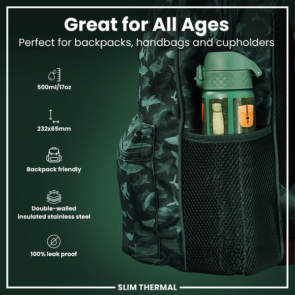 Isolierte Edelstahl-Wasserflasche, Angelmotiv, 500 ml