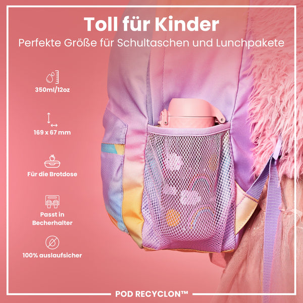 Recyclon Wasserflasche, Regenbogen-Design, 350 ml