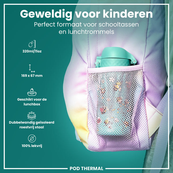 Isolierte Edelstahl-Wasserflasche, Bienen, 320 ml