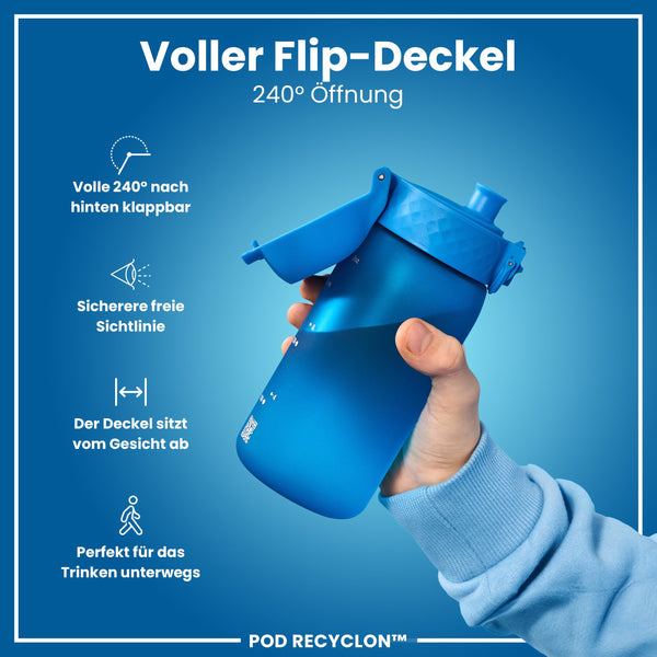 Recyclon Wasserflasche, Blau, 350 ml