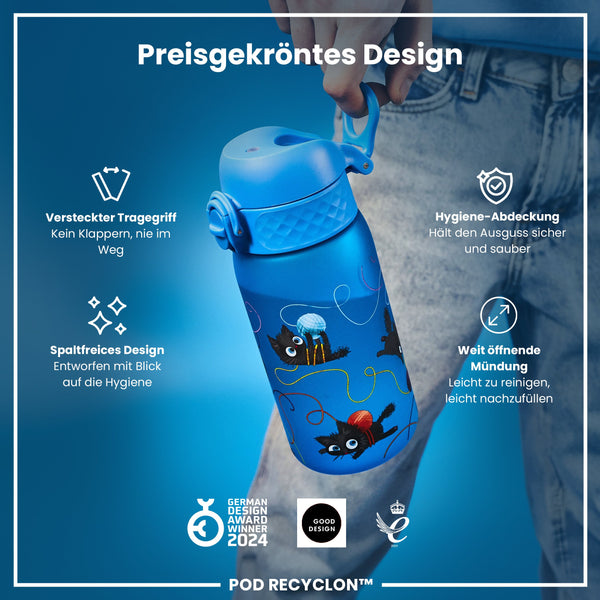 Recyclon Wasserflasche, Katzen, 350 ml