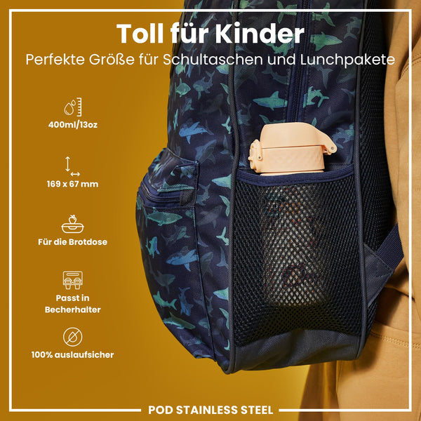 Leichte Edelstahl-Wasserflasche, Affen, 400 ml