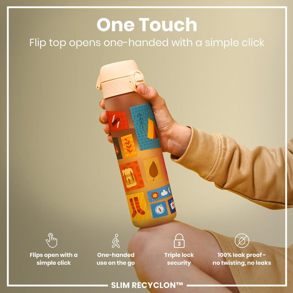 Recyclon Wasserflasche, Camping-Design, 500 ml