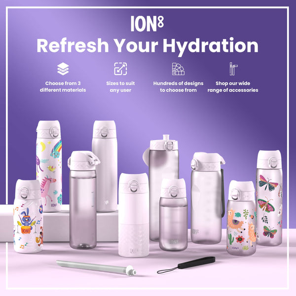 Leichte Edelstahl-Wasserflasche, Einhorn, 400 ml