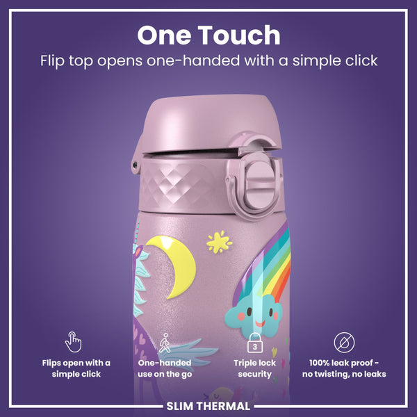 Isolierte Edelstahl-Wasserflasche, Einhörner, 500 ml