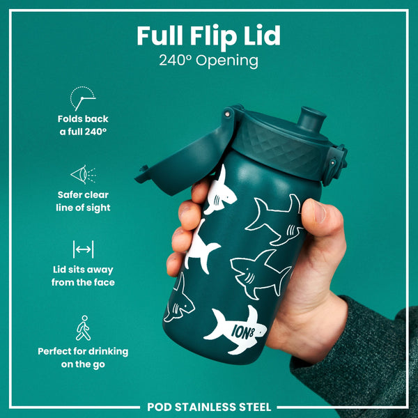 Isolierte Edelstahl-Wasserflasche, Hai, 320 ml