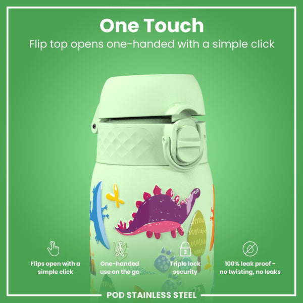 Isolierte Edelstahl-Wasserflasche, Dinosaurier, 320 ml