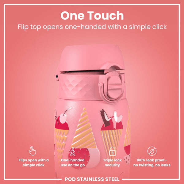 Isolierte Edelstahl-Wasserflasche, Eiscreme, 320 ml