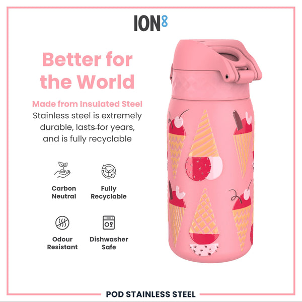 Isolierte Edelstahl-Wasserflasche, Eiscreme, 320 ml