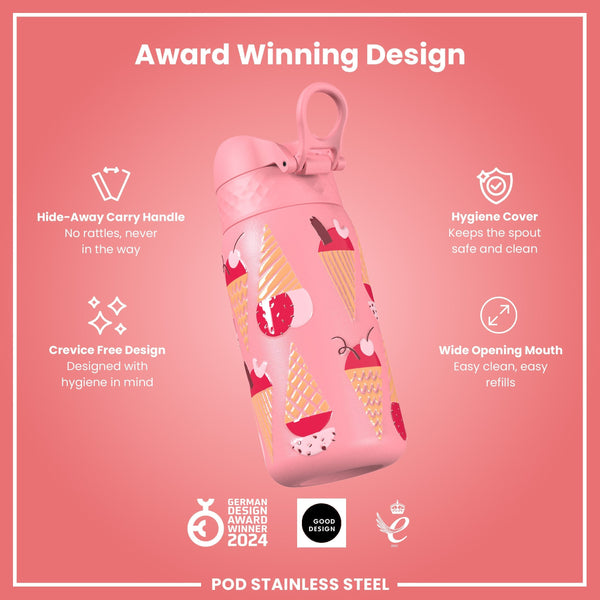 Isolierte Edelstahl-Wasserflasche, Eiscreme, 320 ml