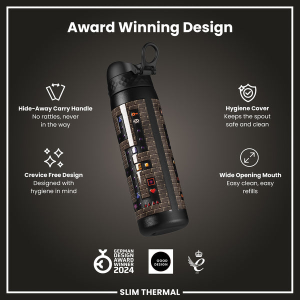 Isolierte Edelstahl-Wasserflasche, Gamer, 500 ml