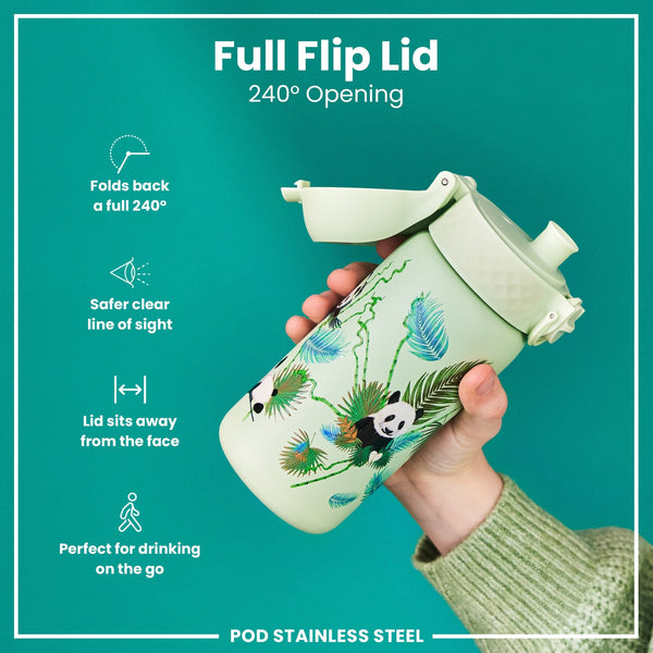 Isolierte Edelstahl-Wasserflasche, Panda, 320 ml