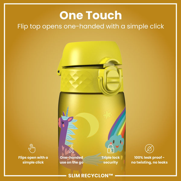 Recyclon Wasserflasche, Gelbe Einhörner, 500 ml