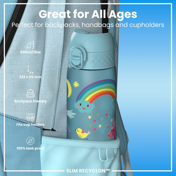 Recyclon Wasserflasche, Blaue Einhörner, 500 ml