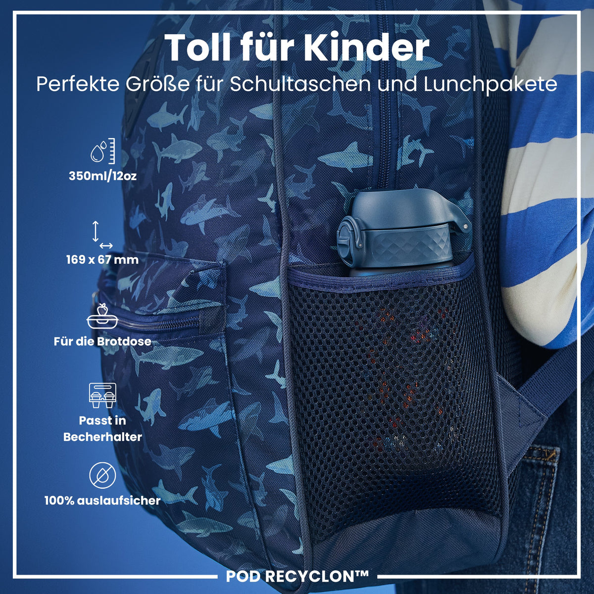 Recyclon Wasserflasche, Gamer, 350 ml