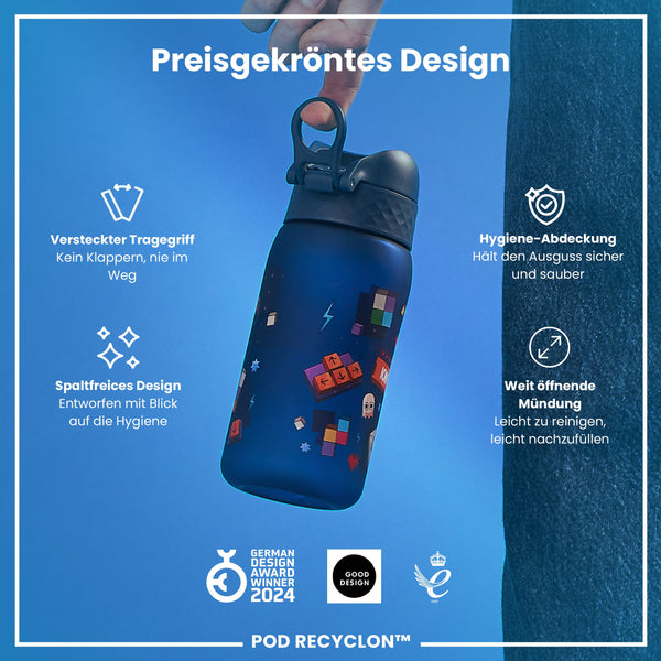 Recyclon Wasserflasche, Gamer, 350 ml