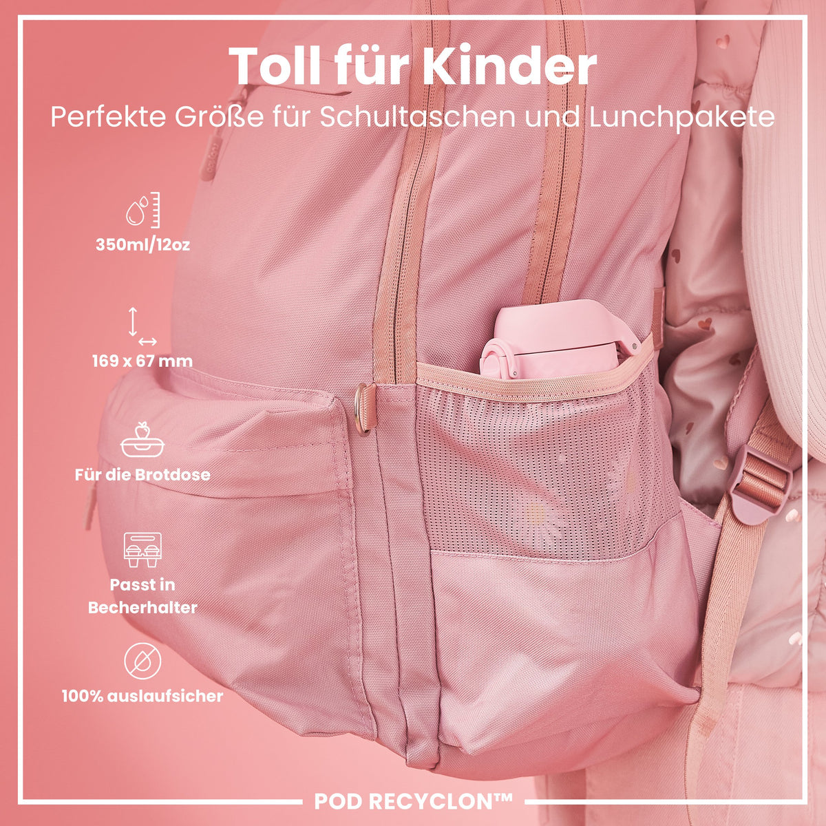 Recyclon Wasserflasche, Gänseblümchen, 350 ml