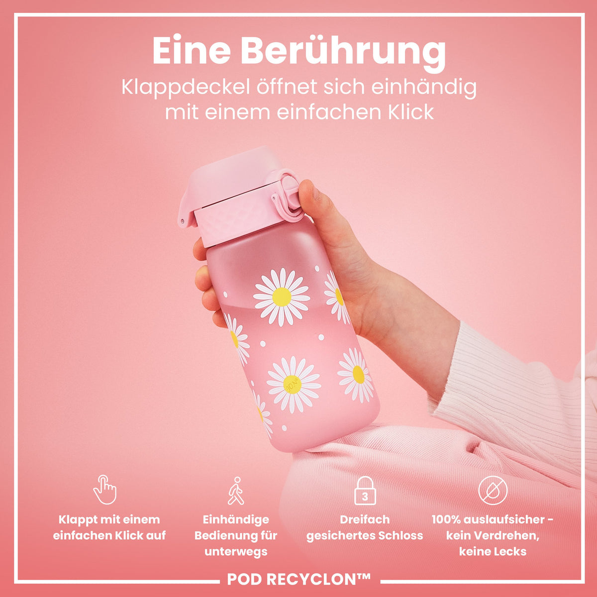 Recyclon Wasserflasche, Gänseblümchen, 350 ml