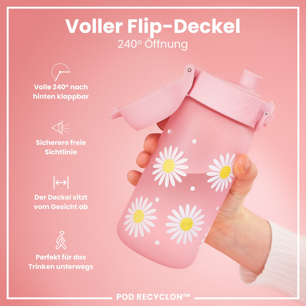 Recyclon Wasserflasche, Gänseblümchen, 350 ml