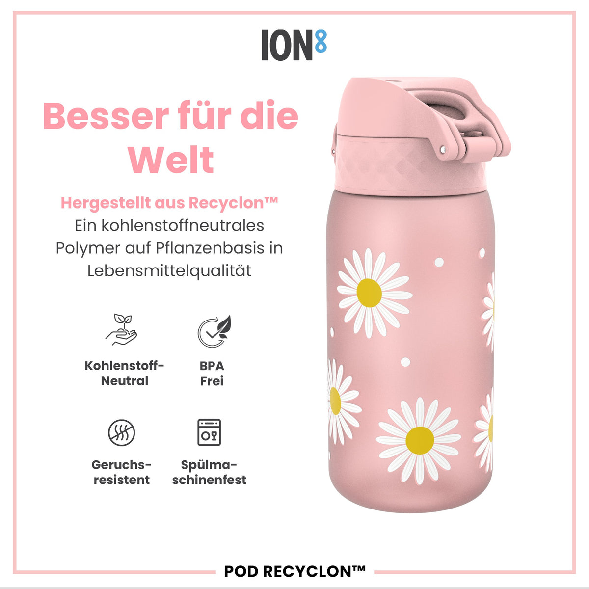 Recyclon Wasserflasche, Gänseblümchen, 350 ml