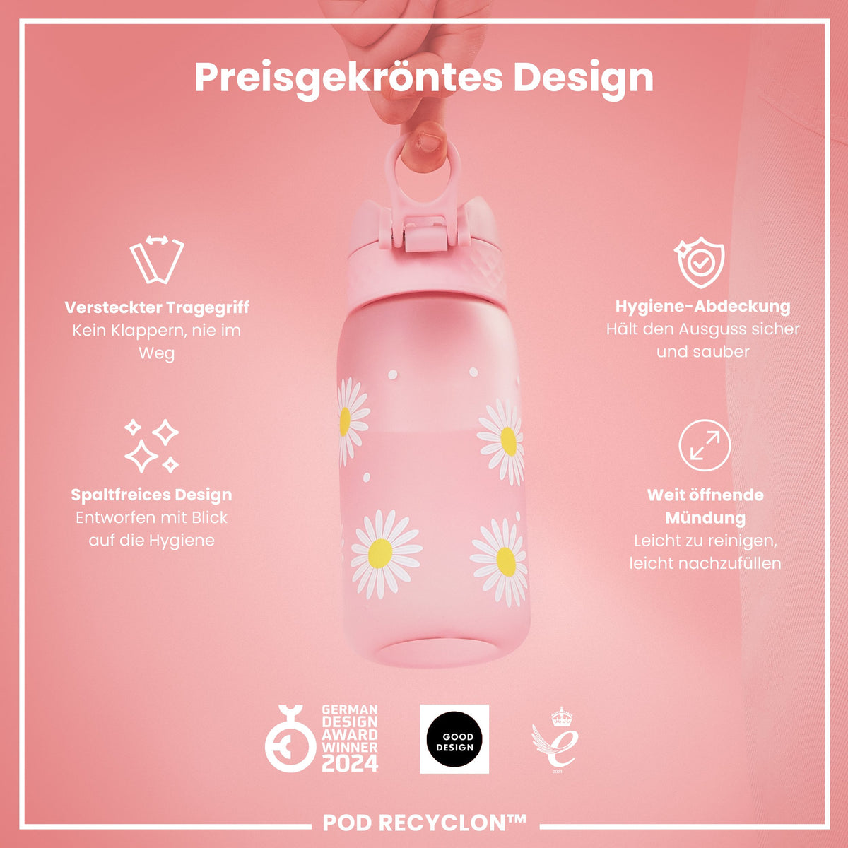 Recyclon Wasserflasche, Gänseblümchen, 350 ml