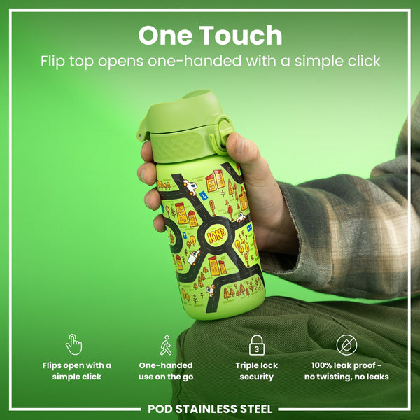 Leichte Edelstahl-Wasserflasche, Autos, 400 ml