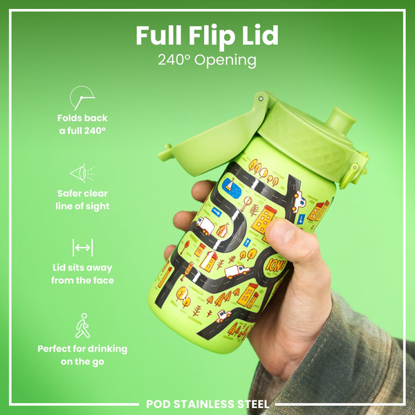 Leichte Edelstahl-Wasserflasche, Autos, 400 ml