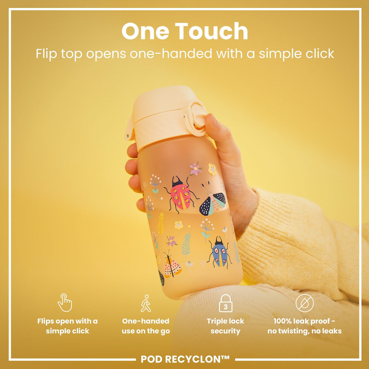 Recyclon Wasserflasche, Das Leben der Käfer, 350 ml